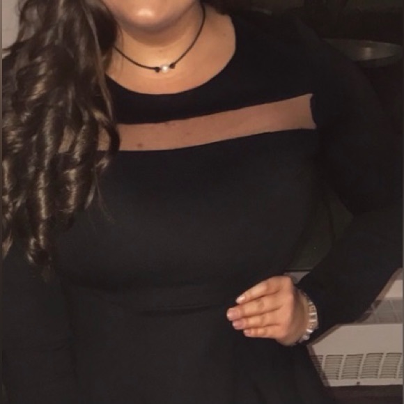 COPY - LuLu’s Black Mesh Block Dress - Picture 8 of 8